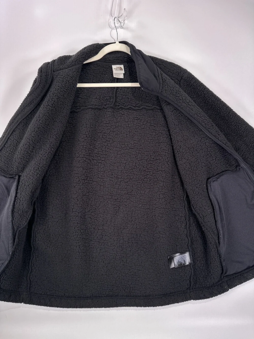 The North Face Campshire Full Zip Sherpa Fleece Jacket Black Mens L